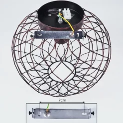 Plafonnier Nordslesvig Bronze, Noir, 1 lumière