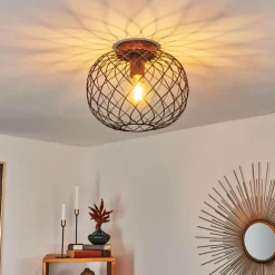 Plafonnier Nordslesvig Bronze, Noir, 1 lumière