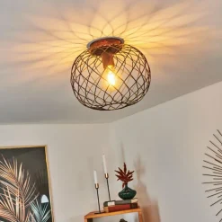 Plafonnier Nordslesvig Bronze, Noir, 1 lumière