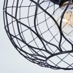 Plafonnier Nordslesvig Noir, 1 lumière