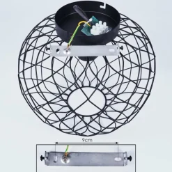 Plafonnier Nordslesvig Noir, 1 lumière