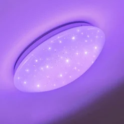 Plafonnier Norton Star LED Blanc, 1 lumière, Télécommandes, Changeur de couleurs