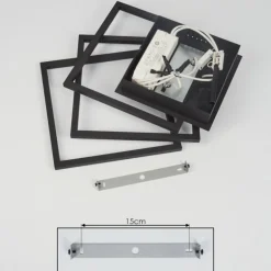 Plafonnier Oberegg LED Blanc, 1 lumière, Télécommandes