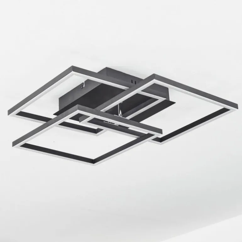 Plafonnier Oberegg LED Blanc, 1 lumière, Télécommandes