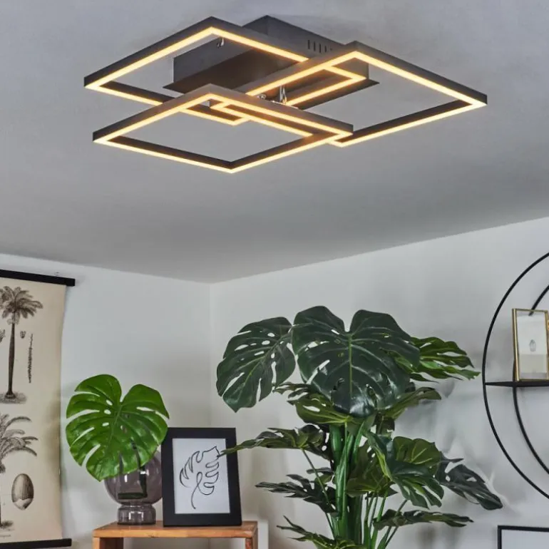 Plafonnier Oberegg LED Blanc, 1 lumière, Télécommandes