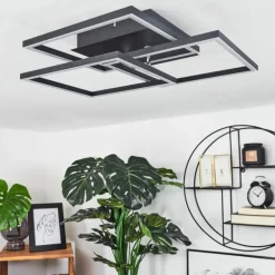 Plafonnier Oberegg LED Blanc, 1 lumière, Télécommandes