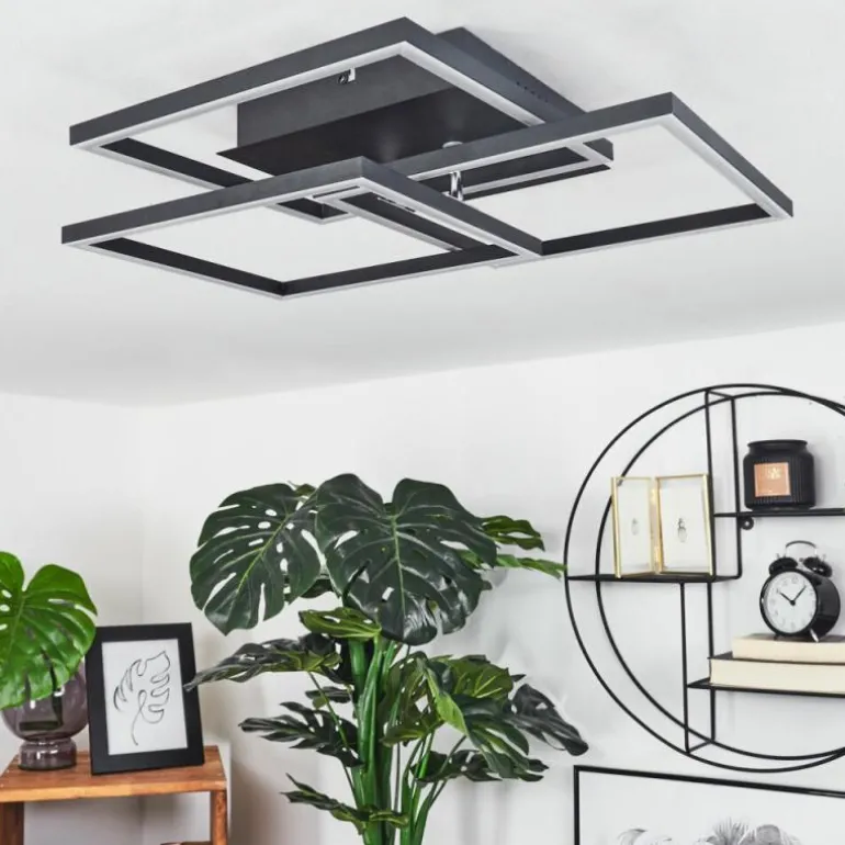 Plafonnier Oberegg LED Blanc, 1 lumière, Télécommandes