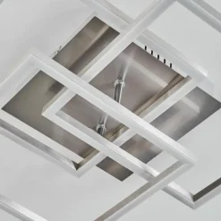 Plafonnier Oberegg LED Chrome, Nickel mat, 1 lumière, Télécommandes