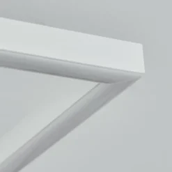 Plafonnier Oberegg LED Chrome, Blanc, 1 lumière, Télécommandes