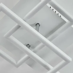 Plafonnier Oberegg LED Chrome, Blanc, 1 lumière, Télécommandes