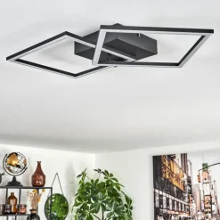 Plafonnier Obo LED Noir, 1 lumière