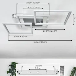 Plafonnier Obo LED Titane, 1 lumière