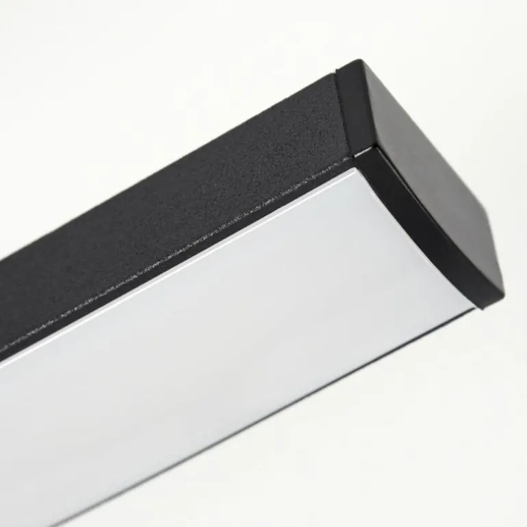 Plafonnier Odda LED Couleur bois, Noir, 4 lumières