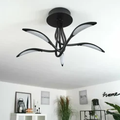 Plafonnier Oetling LED Noir, 1 lumière