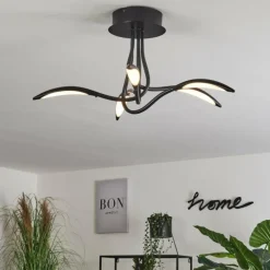 Plafonnier Oetling LED Noir, 1 lumière