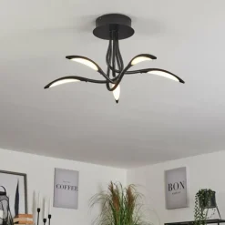 Plafonnier Oetling LED Noir, 1 lumière