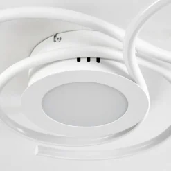 Plafonnier Olok LED Blanc, 1 lumière, Télécommandes