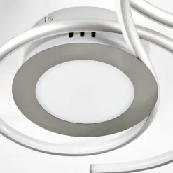 Plafonnier Olok LED Nickel mat, 1 lumière, Télécommandes