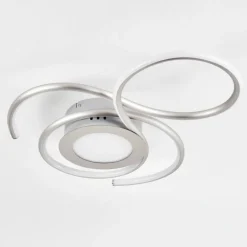 Plafonnier Olok LED Nickel mat, 1 lumière, Télécommandes