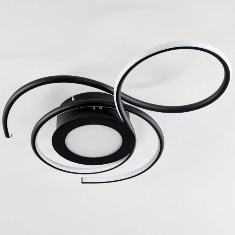 Plafonnier Olok LED Noir, 1 lumière, Télécommandes