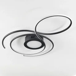 Plafonnier Olok LED Noir, 1 lumière, Télécommandes