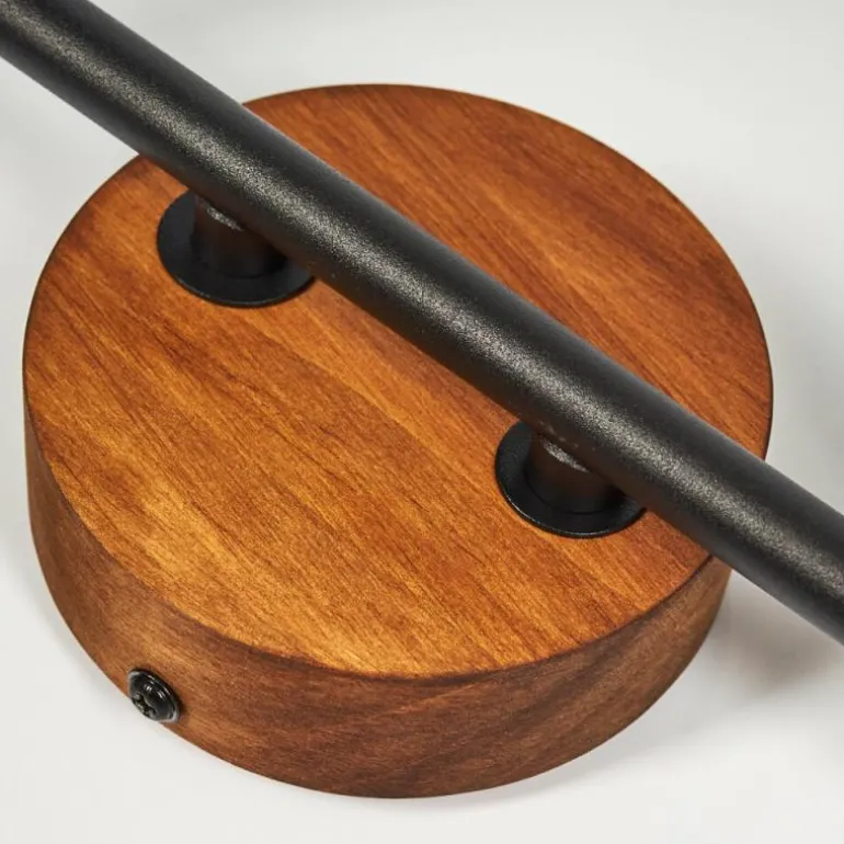 Plafonnier Omba Bois foncé, Noir, 2 lumières