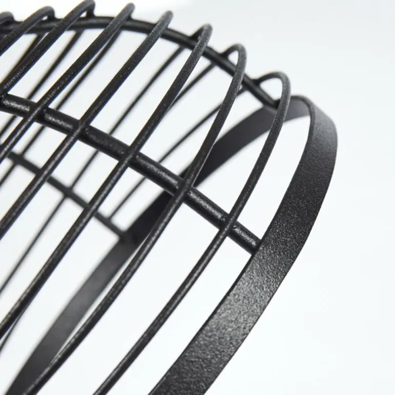 Plafonnier Omba Bois foncé, Noir, 2 lumières