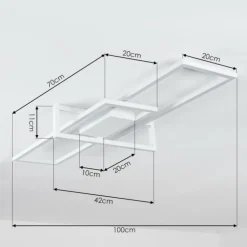 Plafonnier Omega LED Blanc, 1 lumière