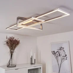 Plafonnier Omega LED Nickel mat, 1 lumière