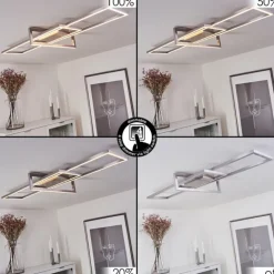 Plafonnier Omega LED Nickel mat, 1 lumière