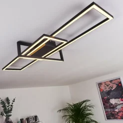 Plafonnier Omega LED Noir, 1 lumière