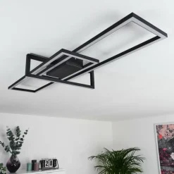 Plafonnier Omega LED Noir, 1 lumière
