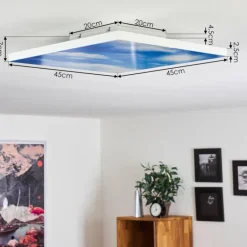 Plafonnier Onlaj LED Blanc, 1 lumière, Télécommandes