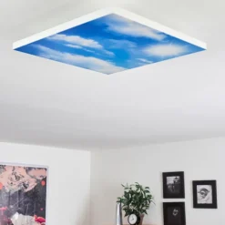 Plafonnier Onlaj LED Blanc, 1 lumière, Télécommandes