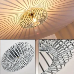 Plafonnier Oravi Gris, Argenté, 1 lumière