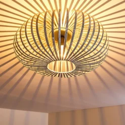 Plafonnier Oravi Gris, Argenté, 1 lumière