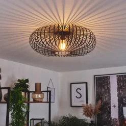 Plafonnier Oravi Noir, 1 lumière