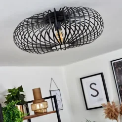 Plafonnier Oravi Noir, 1 lumière