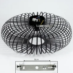 Plafonnier Oravi Noir, 1 lumière