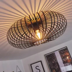 Plafonnier Oravi Noir, 1 lumière