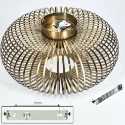 Plafonnier Oravi Vieux laiton, 1 lumière