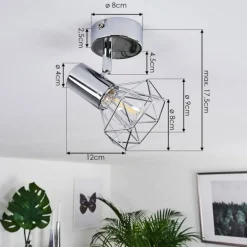 Plafonnier Orebro Chrome, 1 lumière