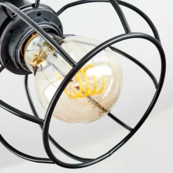 Plafonnier Orkanger Chrome, Noir, 2 lumières