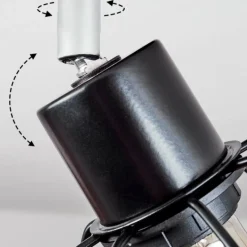 Plafonnier Orkanger Chrome, Noir, 2 lumières