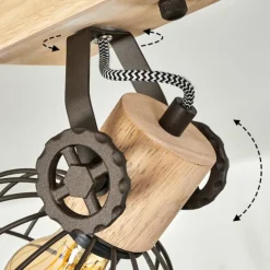 Plafonnier Orny Brun, Écru, 2 lumières