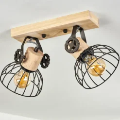 Plafonnier Orny Brun, Écru, 2 lumières