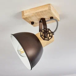 Plafonnier Orny Brun, Noir, 1 lumière