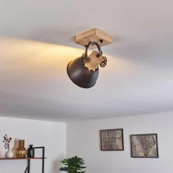 Plafonnier Orny Brun, Noir, 1 lumière