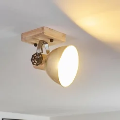 Plafonnier Orny Brun, Zingué, 1 lumière