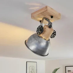 Plafonnier Orny Brun, Zingué, 1 lumière